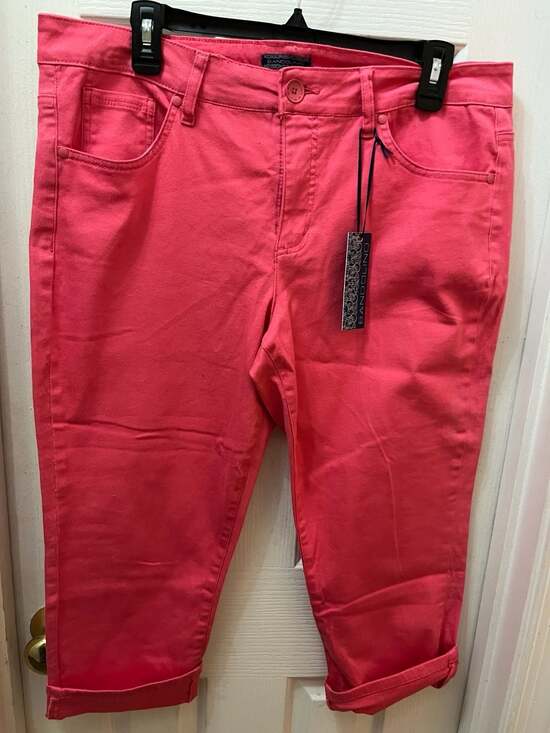 Bandolino Pants - Bandolino Capri Pants Size 14 Coral Pink Cuffed Jeans